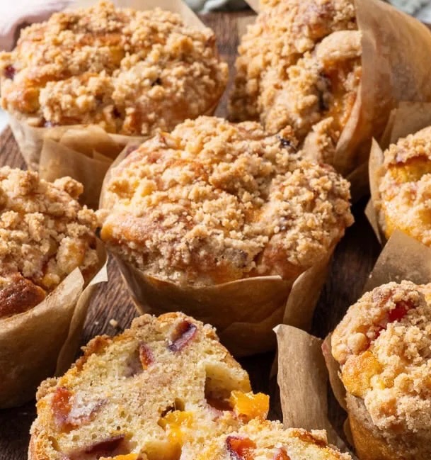 Peach Muffins - 4 pack