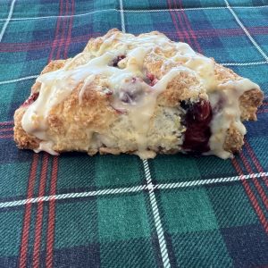 GF Cranberry Scones with Orange Glaze