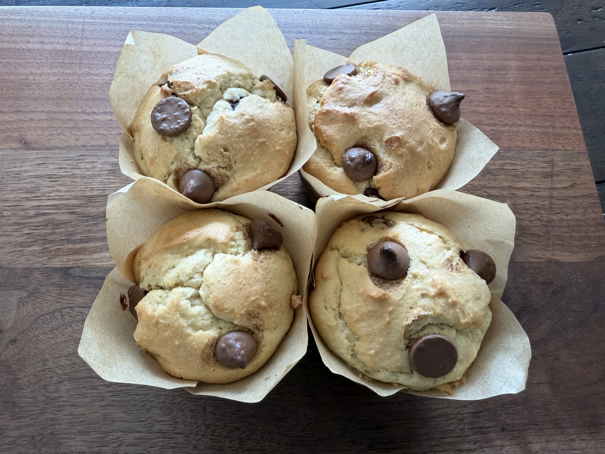Chocolate Chip Muffins- Sold in packs of 4